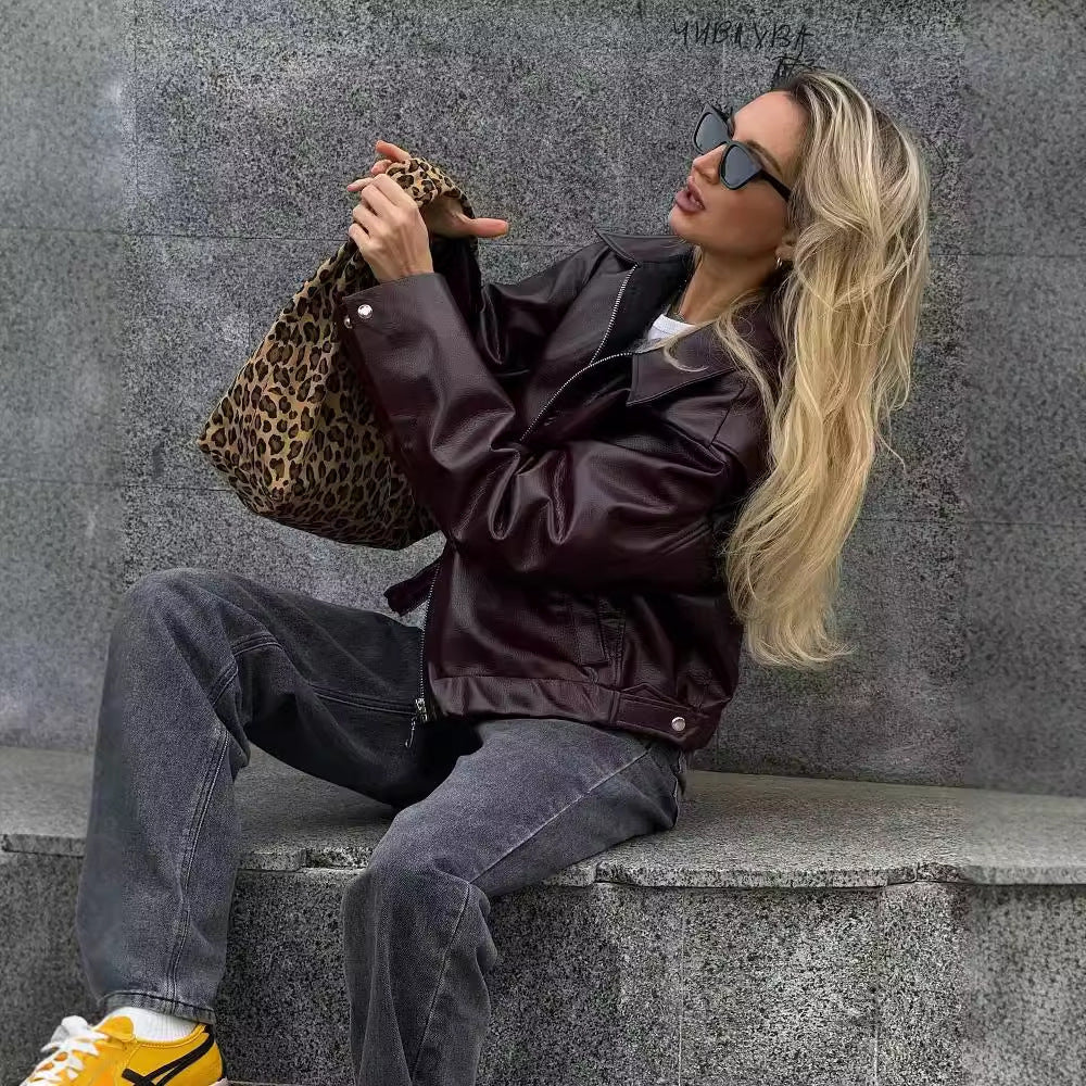 Elegante Lederjacke