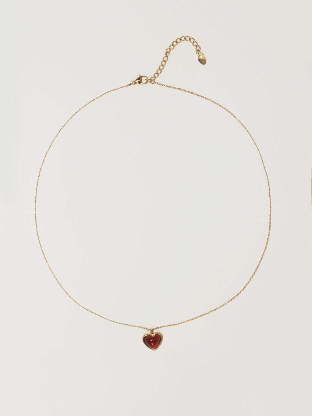 Rote Stein Herz Halskette | Shop Nory