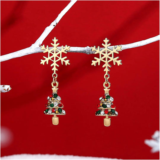 Winterliche Schneeflocken-Weihnachtsohrringe | Shop Nory