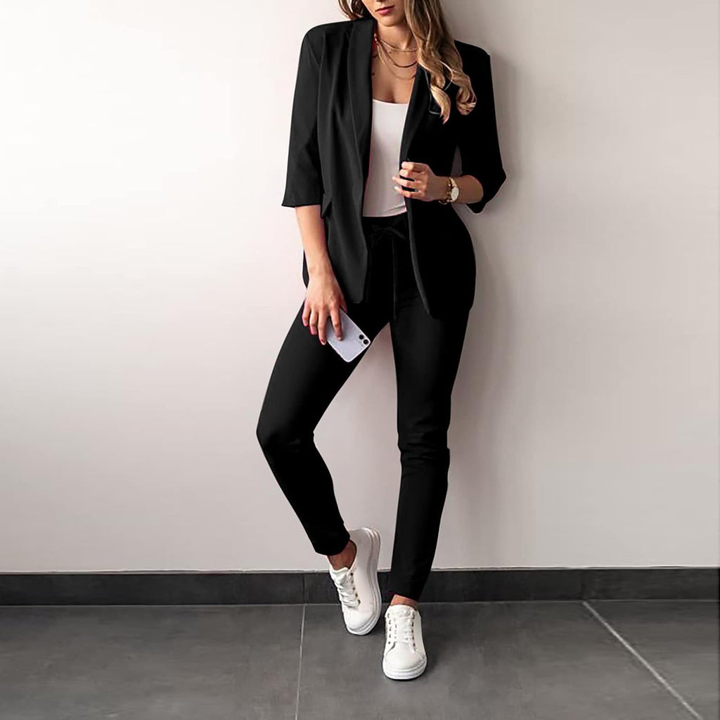 2-Teiliger Damenanzug Stilvoller Blazer und Hose für Damen