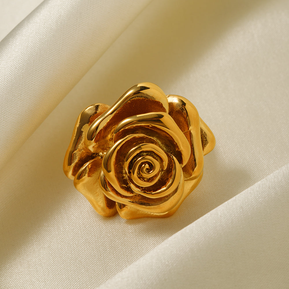 Ring "Rose" Edelstahl - 18k vergoldet | Shop Nory