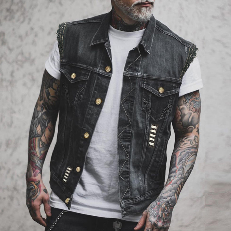 ShopNory Stylische Denim Weste für Herren