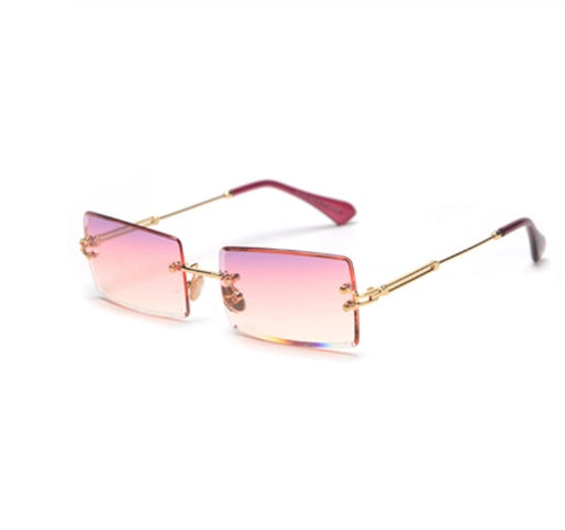 Modische Rechteckige Sonnenbrille Im Retro Stil