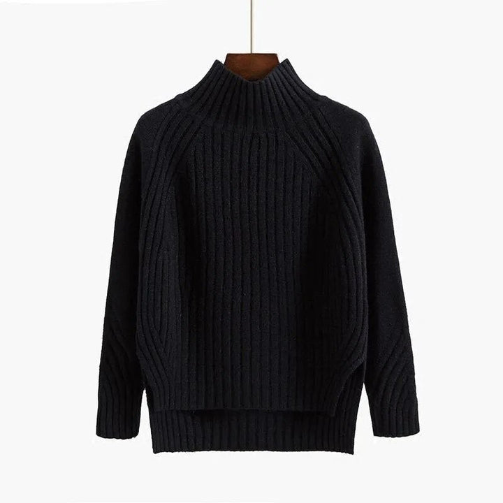 Strickpullover mit Halbem Rollkragen