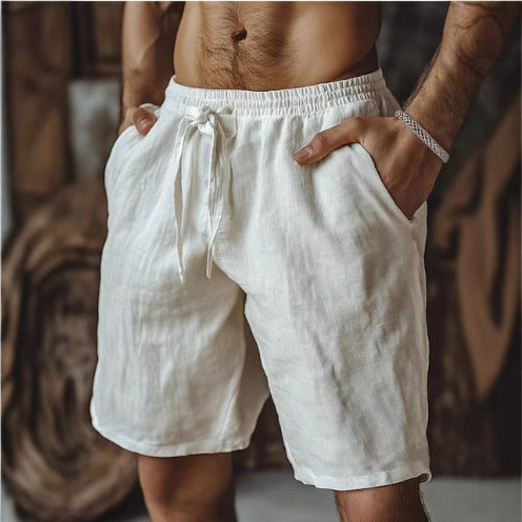 Herren-Schnürshorts aus Baumwolle