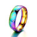 Damen Ring mit buntem Farbverlauf und Pfotenmotiv Shop Nory