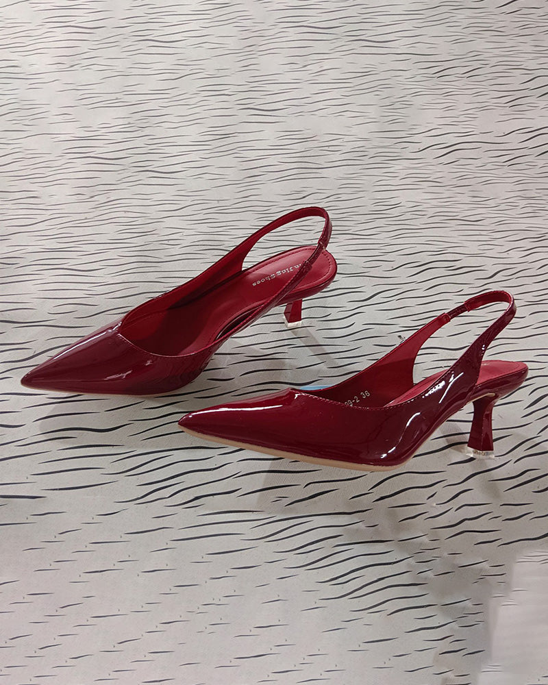 Einfarbige, Temperamentvolle High Heels mit Spitzer Zehenpartie