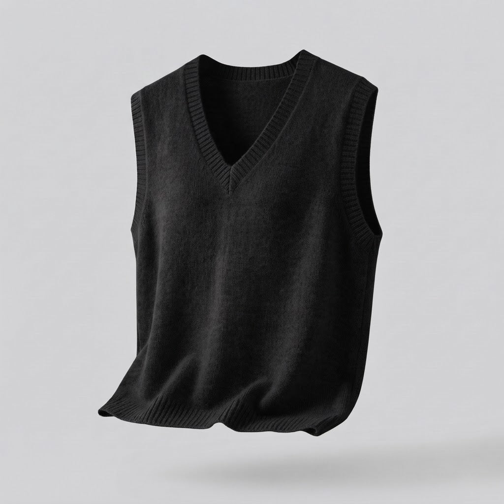 Damen Ärmellose leicht ausgestellte Feinstrickweste mit V‑Ausschnitt und kuscheliger Mohair‑Optik Shop Nory