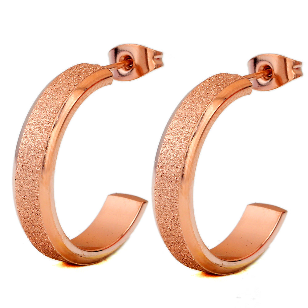Damen Creolen mit funkelndem Oberflächenfinish Shop Nory