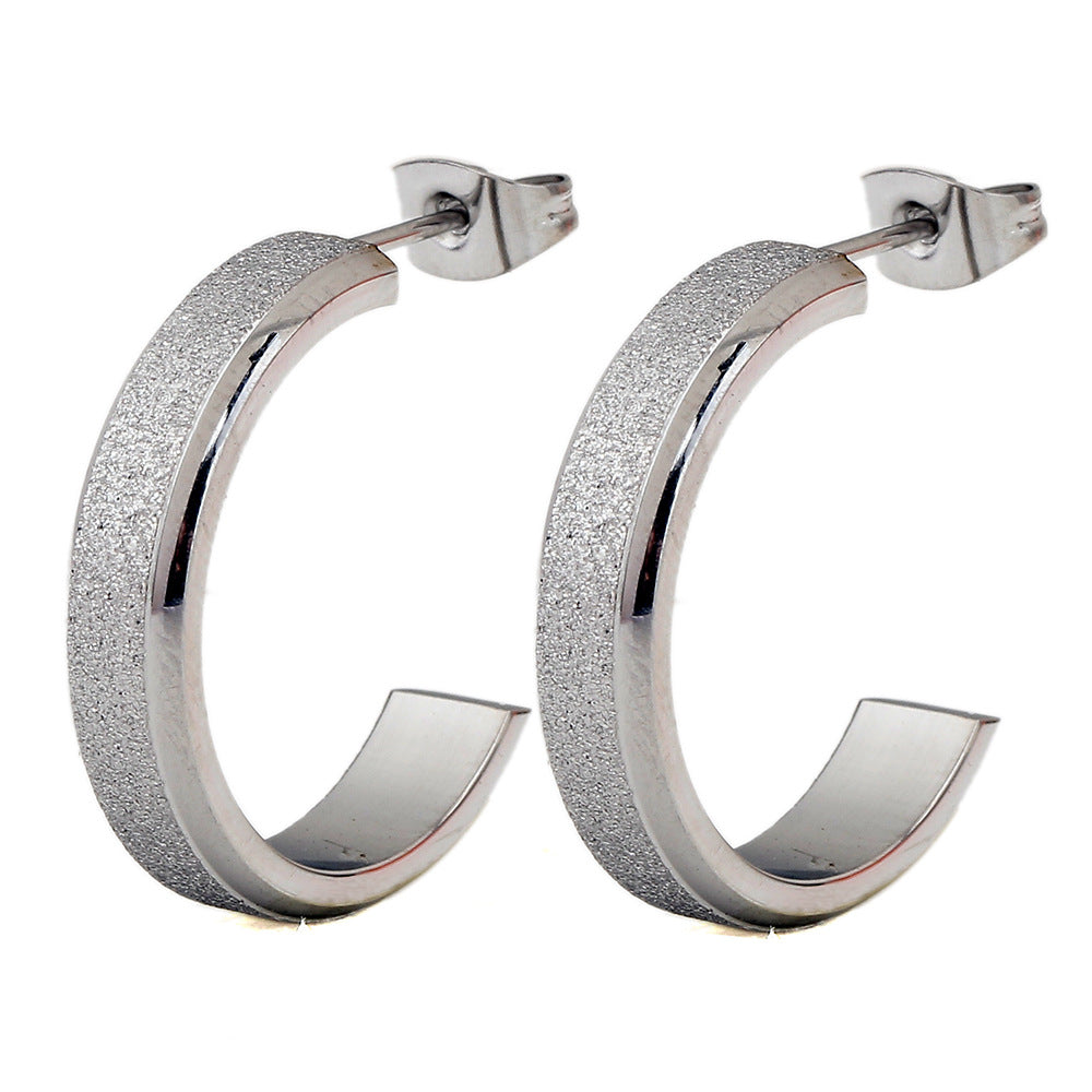 Damen Creolen mit funkelndem Oberflächenfinish Shop Nory