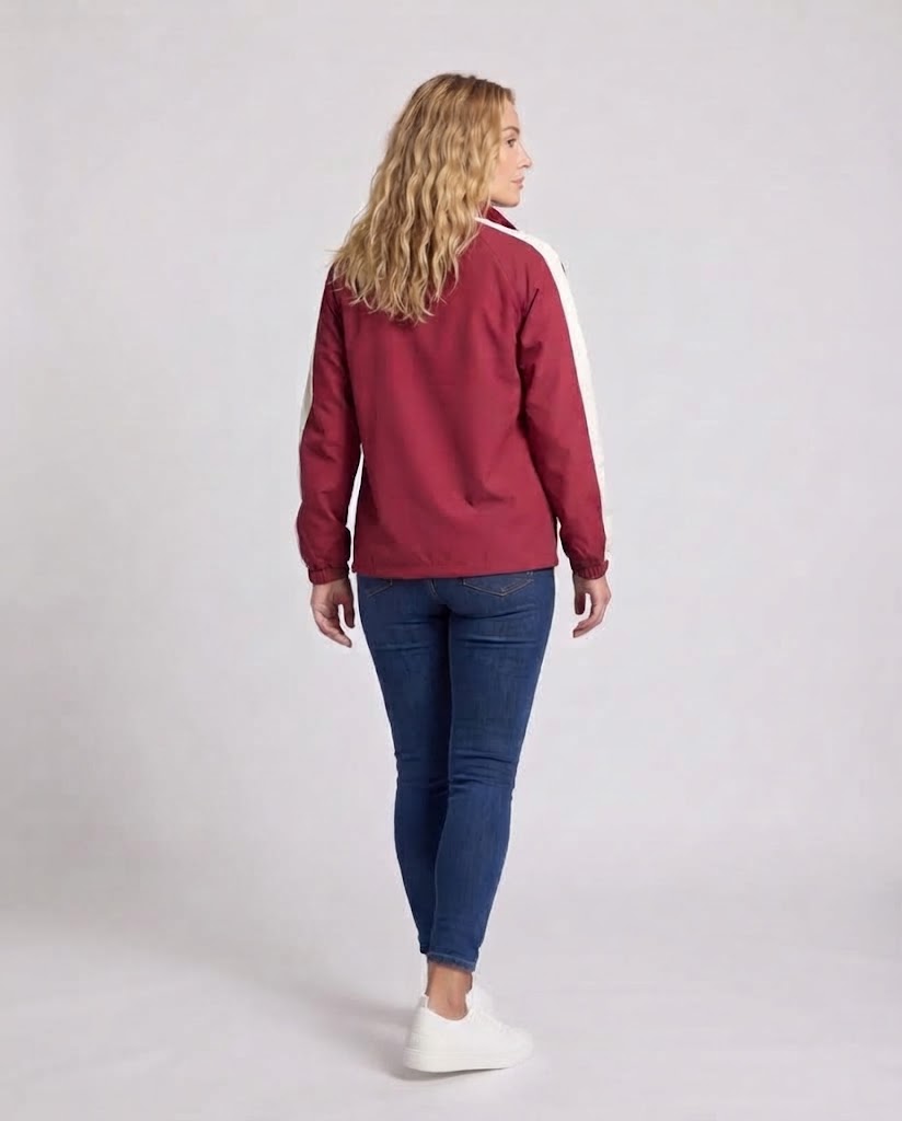Unisex Wende-Übergrößen-Windbreaker mit Stehkragen, Kontrastdetails und Kordelzugsaum Shop Nory