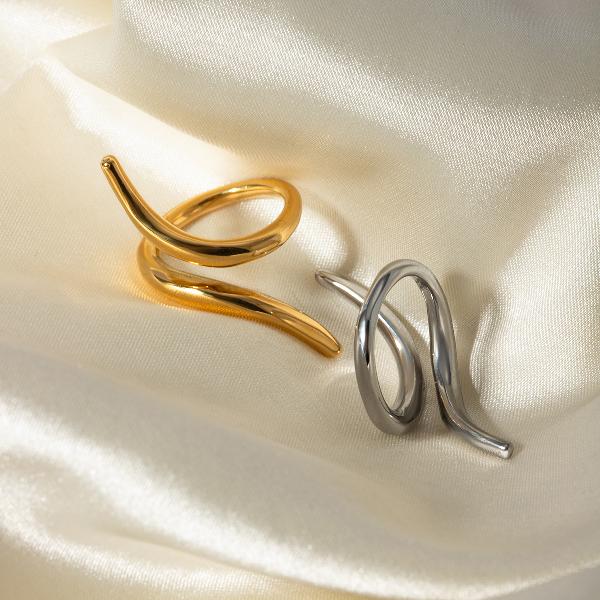 Ring "Finesse" in Edelstahl - 18k vergoldet | Shop Nory