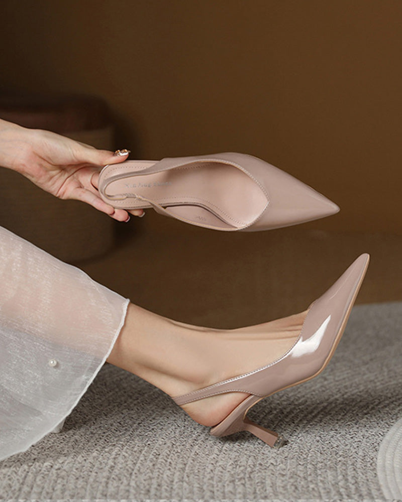 Einfarbige, Temperamentvolle High Heels mit Spitzer Zehenpartie