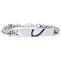 Damen Armband mit gravierbarem Plättchen und stilvollem Kettenmuster Shop Nory