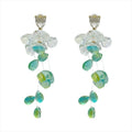 Kristall-Blumen-Quastenohrringe – Sophia | Shop Nory
