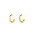 Creolen "Jennifer" breit aus Edelstahl - 18k vergoldet | Shop Nory