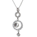 Damen Halskette mit filigranem Anhänger in Kreisdesign und funkelnden Zirkonia Shop Nory