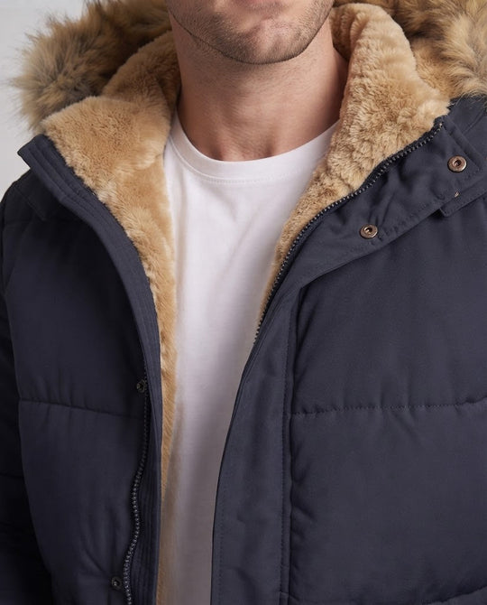 Herren Winterjacke mit Kunstfell-Futter Shop Nory