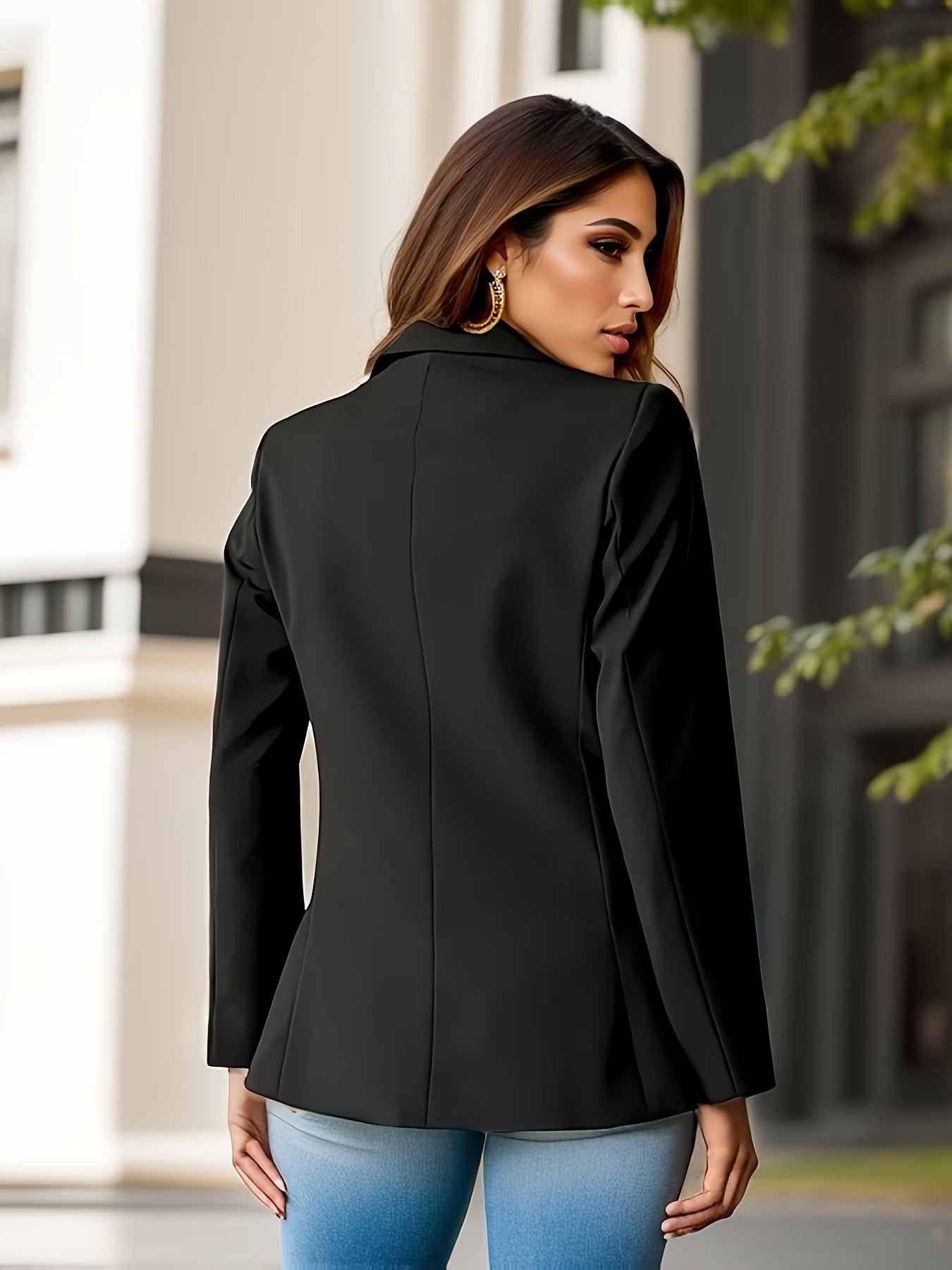 Solider Blazer mit Seitentaschen