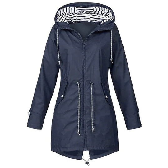 Wasserdichte Regenjacke Mit Kapuze Für Damen Stilvoll & Outdoor Tauglich