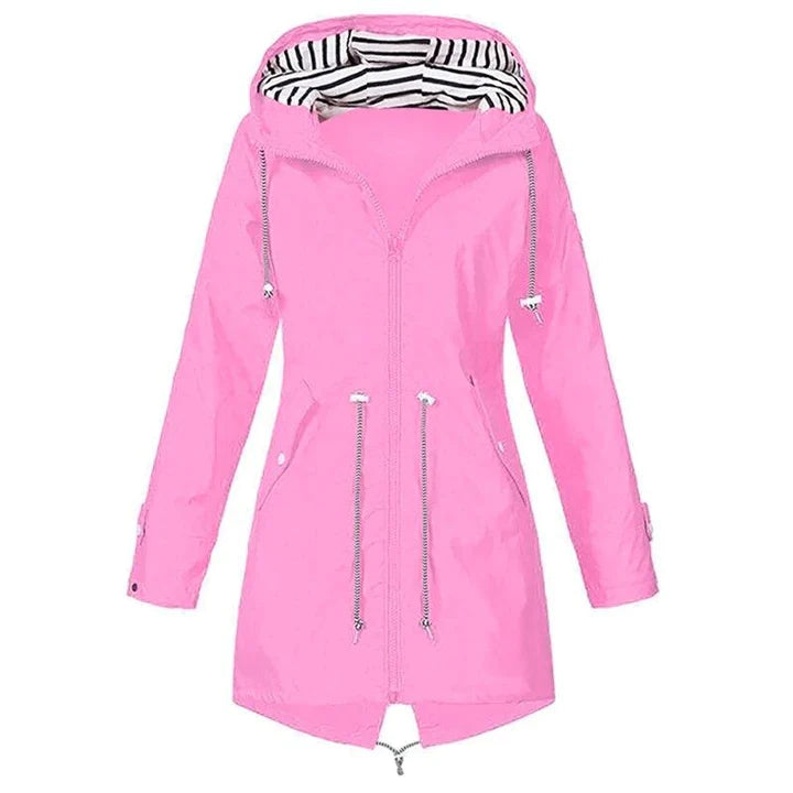 Wasserdichte Regenjacke Mit Kapuze Für Damen Stilvoll & Outdoor Tauglich