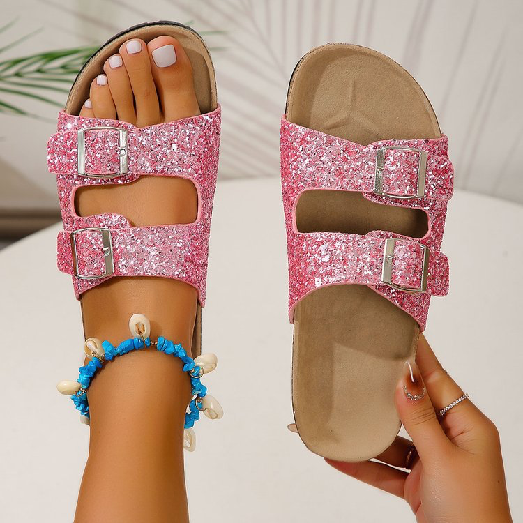 Glitzersandalen