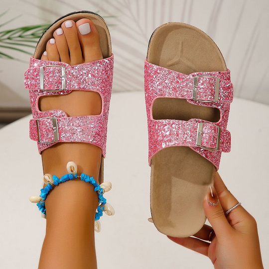 Glitzersandalen