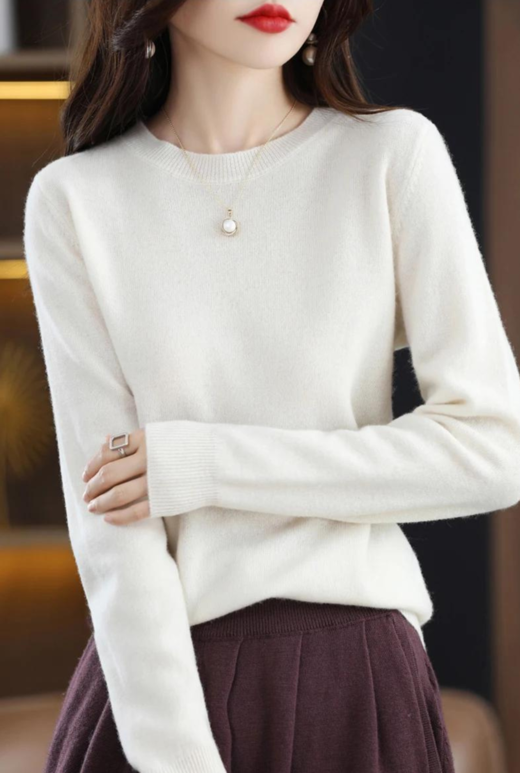Klassische Wollpullover für Frauen