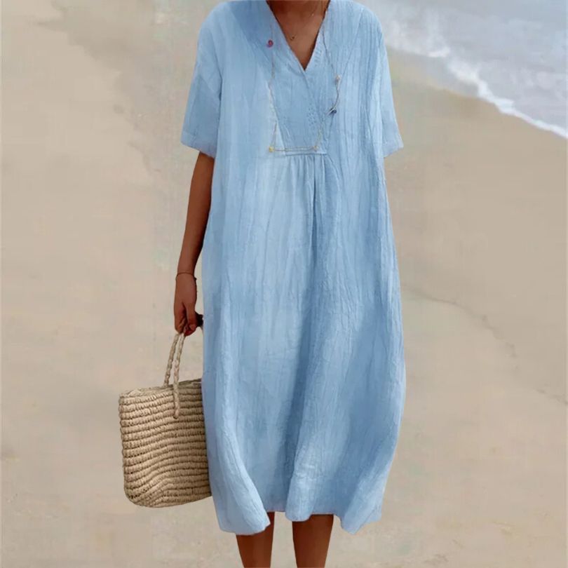 Bequeme Kleid Aus Leinen