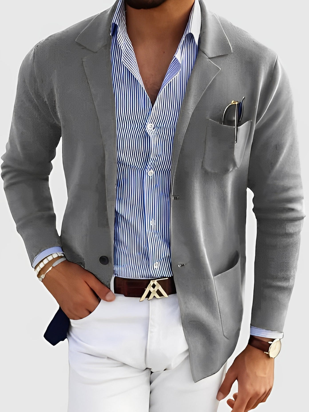 Shopnory | Lässiger Cardigan mit Taschen für Männer