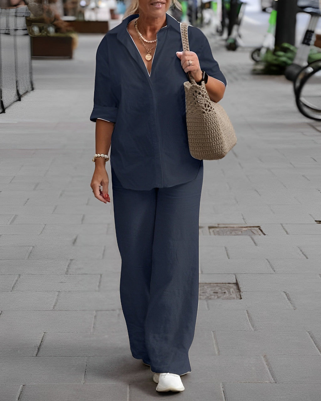 Shopnory | Relaxed Leinenhose mit Luftigem Sitz für Damen