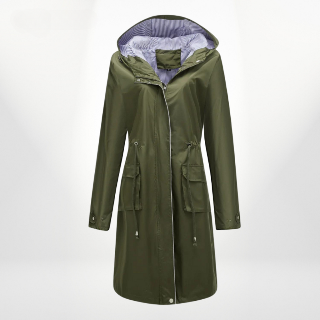 wasserdichter Über-Knie-Trenchcoat