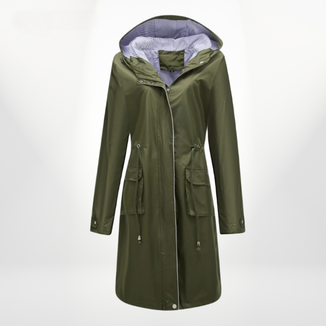 wasserdichter Über-Knie-Trenchcoat