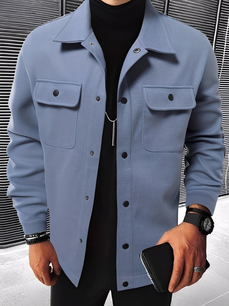 Lässige Karierte Jacke mit Taschen für Herren