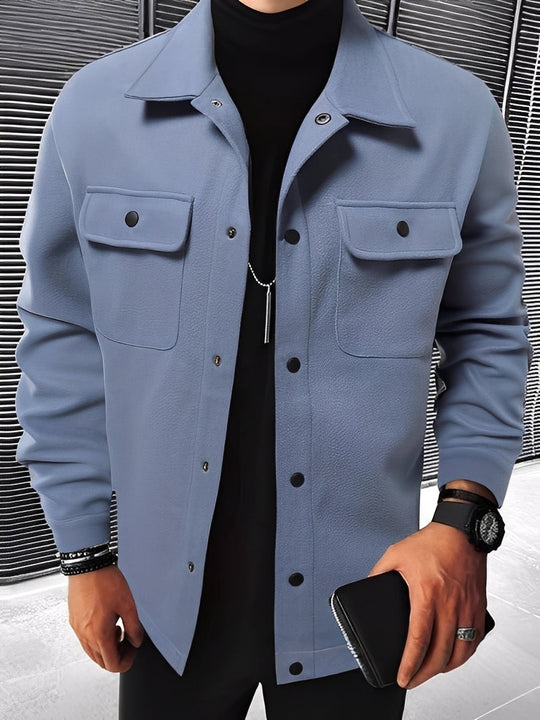 Lässige Karierte Jacke mit Taschen für Herren
