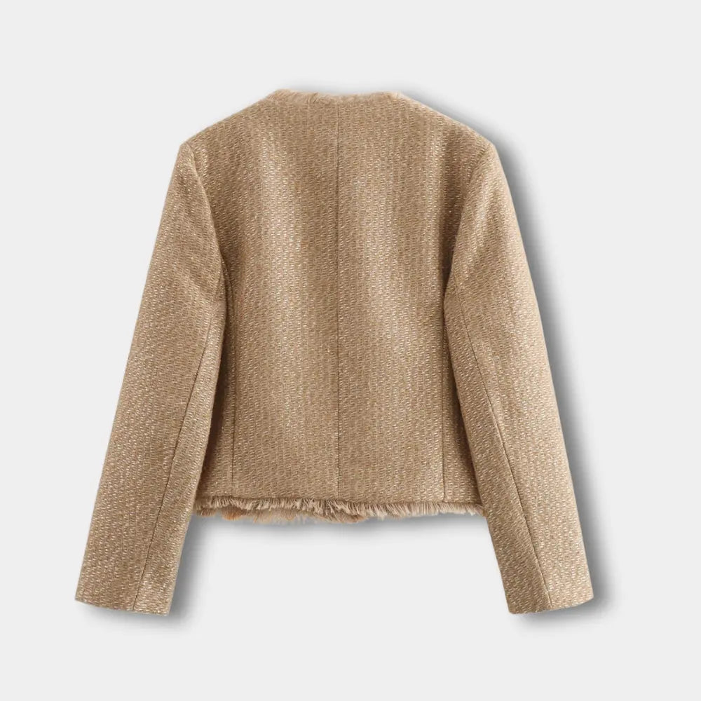 Shopnory | Übergangssaison Damen mit aufgesetzten Taschen – Estelle