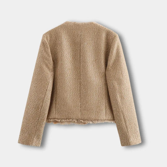 Shopnory | Übergangssaison Damen mit aufgesetzten Taschen – Estelle