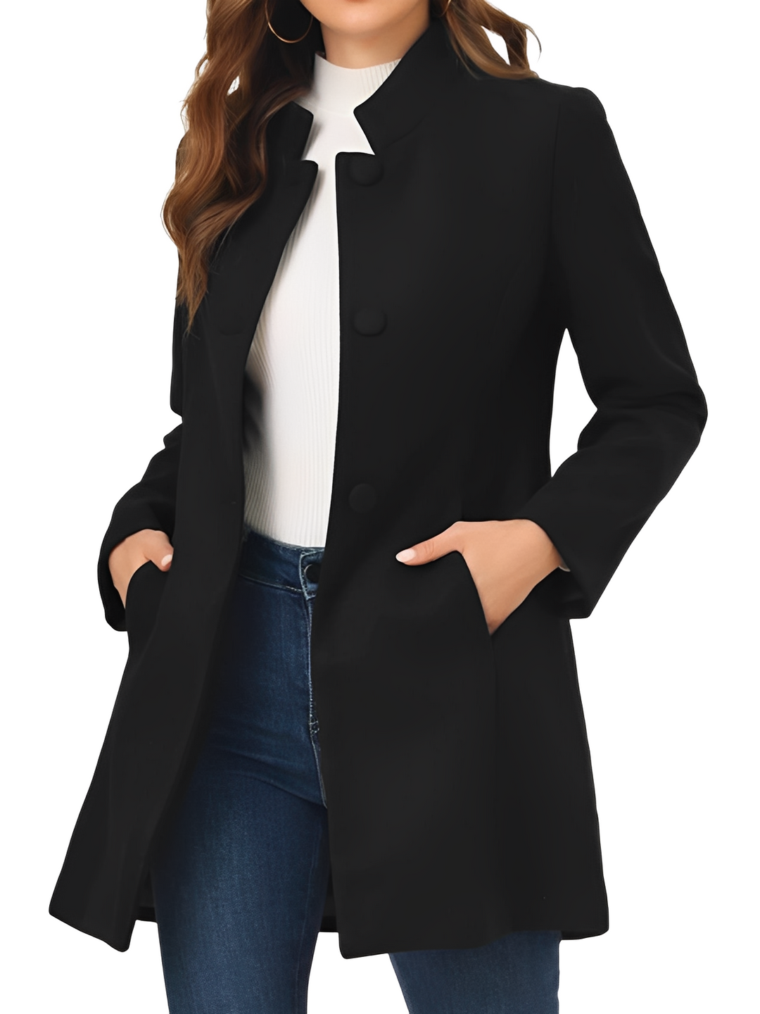 Moderne, figurbetonte Damenjacke mit Knöpfen