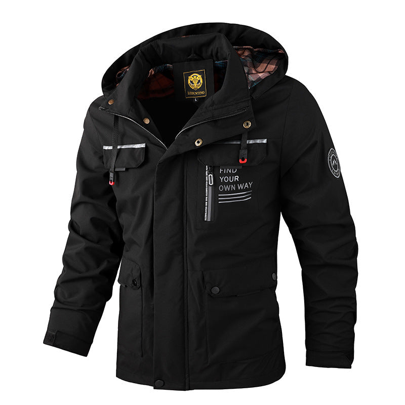 Moderne wasserdichte Cargo-Jacke für Männer