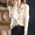 Eleganter, lässig geschnittener Cardigan mit Knöpfen für Frauen
