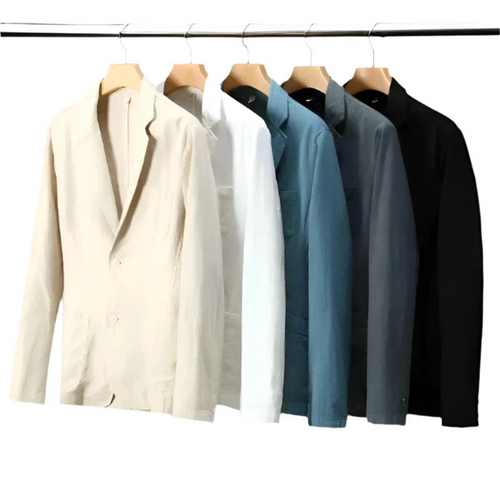 Herren Eleganter Italienischer Leinenblazer Charmante Jacke für Männer