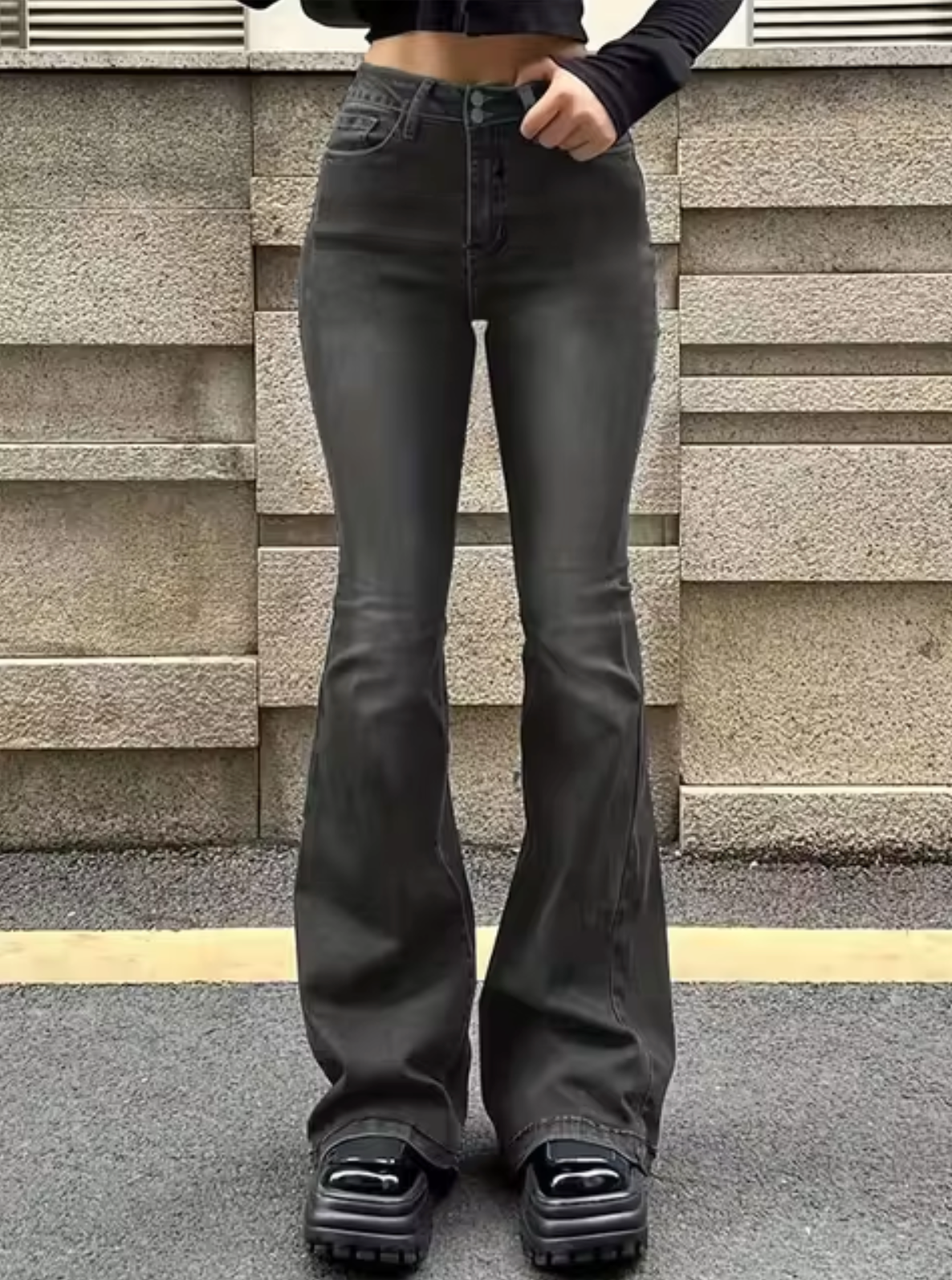 Schicke High-Waist-Schlagjeans für Damen
