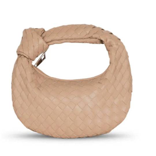 Shopnory | Frauen Handtasche mit Geknotetem Griff Geflochten