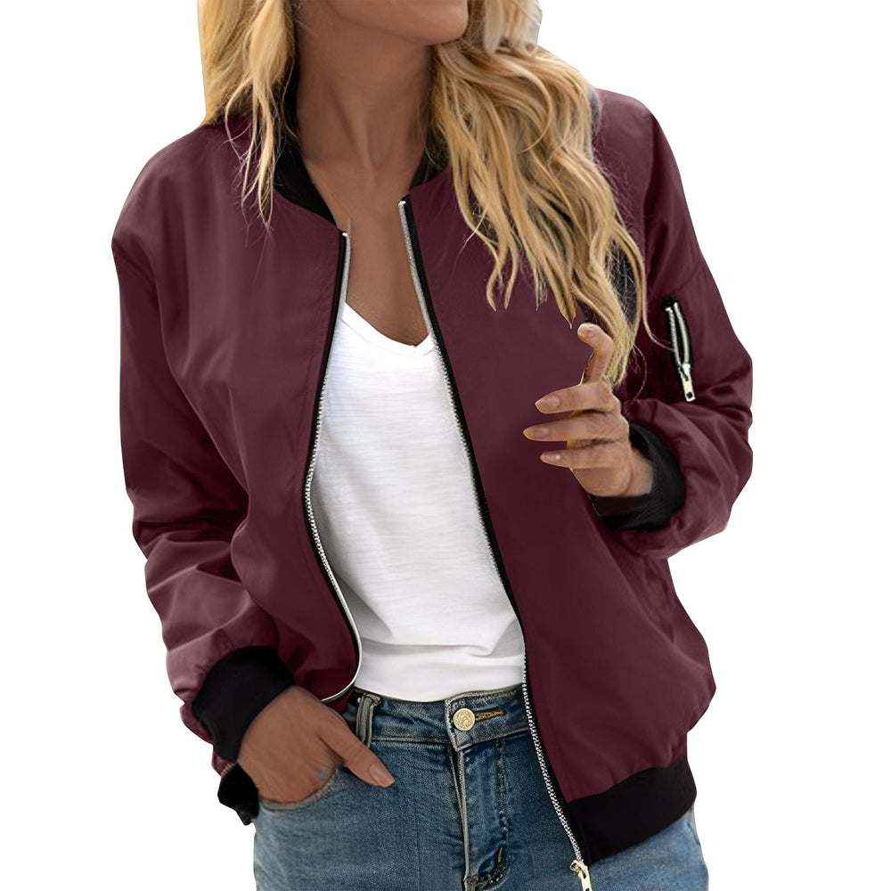 Lässige Bomberjacke im Retro-Stil für Frauen