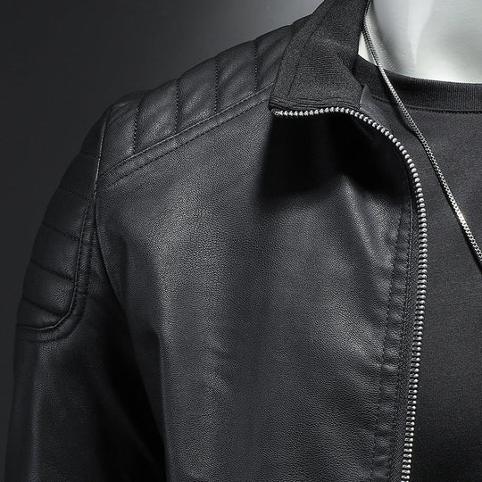 Stylische, Slim Fit Lederjacke für Männer