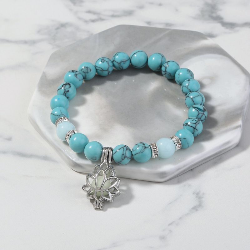 Leuchtendes Lotus-Anhänger-Armband | Shop Nory