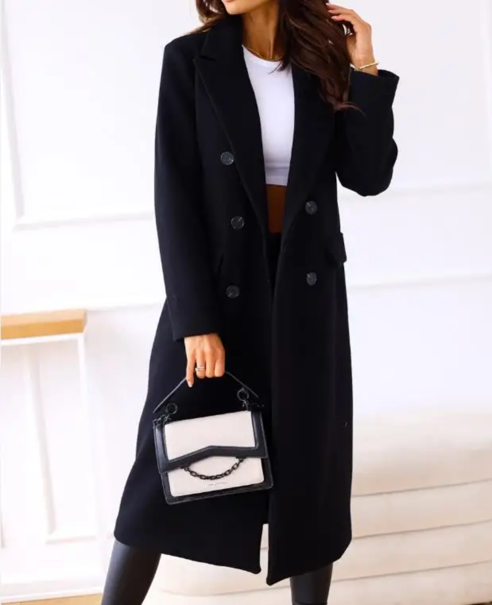 Lange Elegante Taillierte Trenchcoat Für Damen | Perfekt Für Herbst Und Winter