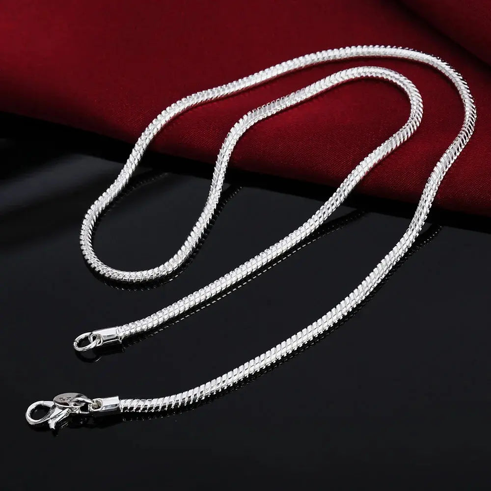 925 3Mm Sterling Silber Schlangen Kette
