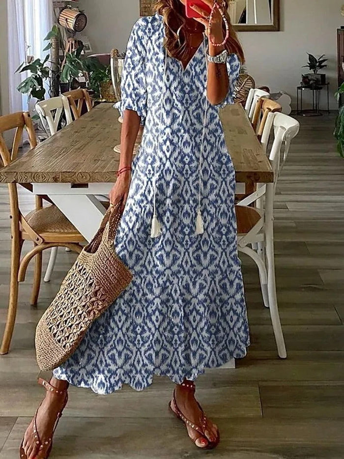 Sommer Midi Kleid mit Licht Design