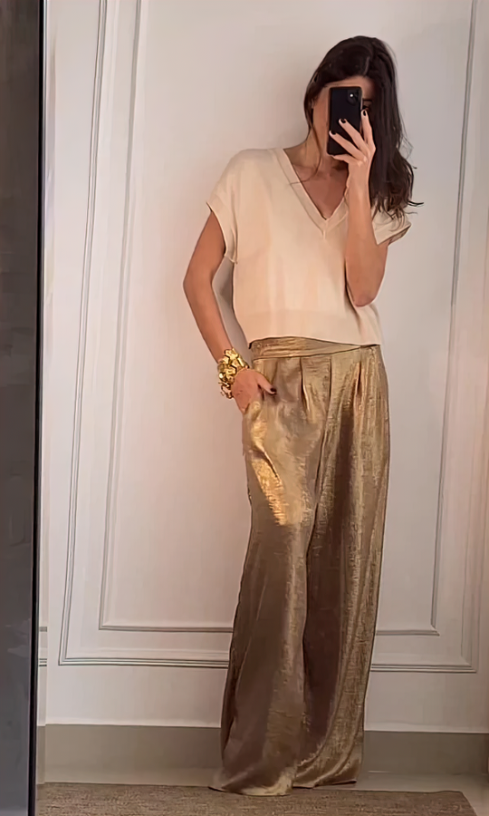 Damen Top- und Hosen-Set mit Bequemem Schnitt & Stylischem Design